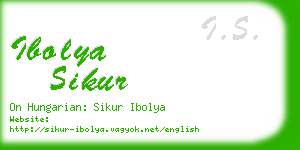 ibolya sikur business card